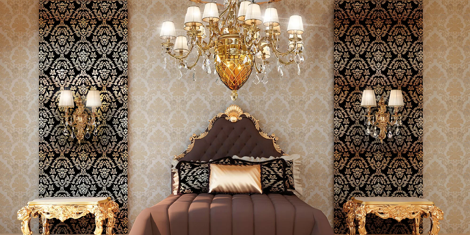 Gradient pure gold chandelier 4400/16 + 4-SH - Lara | Suspension | Lighting | Possoni