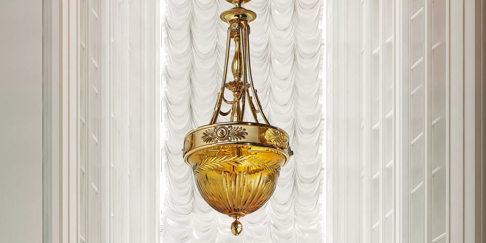 Pure gold chandelier 430 / SP - Amber | Suspension | Lighting | Possoni