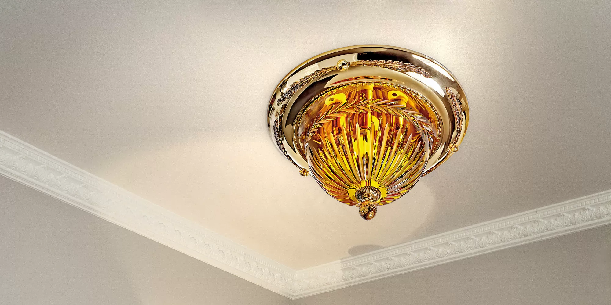 Gradient pure gold ceiling light 430 / PLG - Amber | Ceiling | Lighting | Possoni