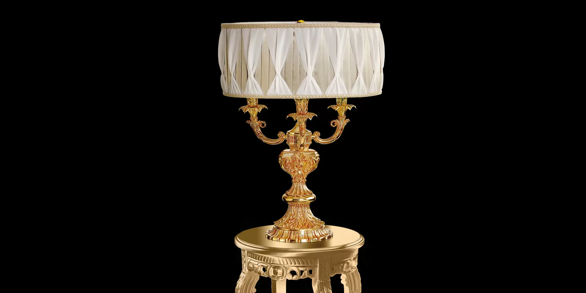 French gold table lamp 798 / L3 - Caesar | Table | Lighting | Possoni