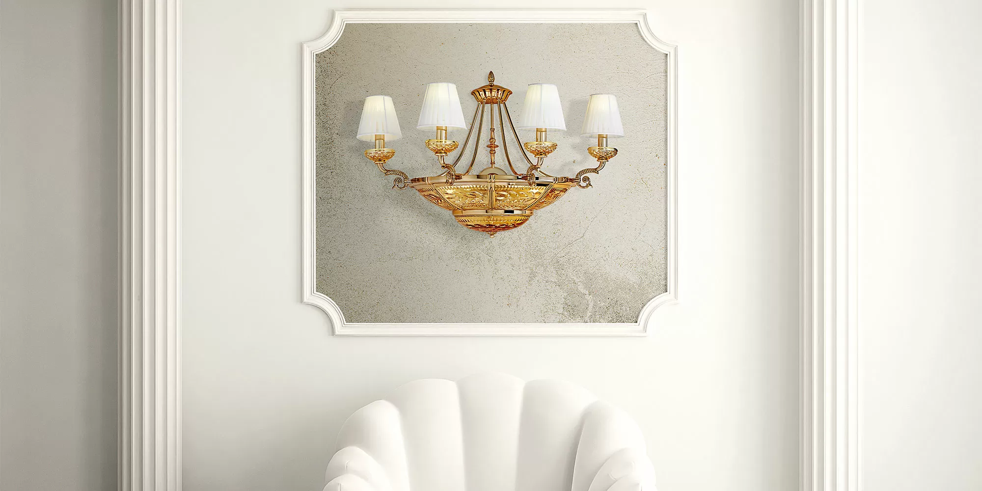Gradient pure gold applique 3999 / A4 + 4 - Michelangelo | Wall | Lighting | Possoni