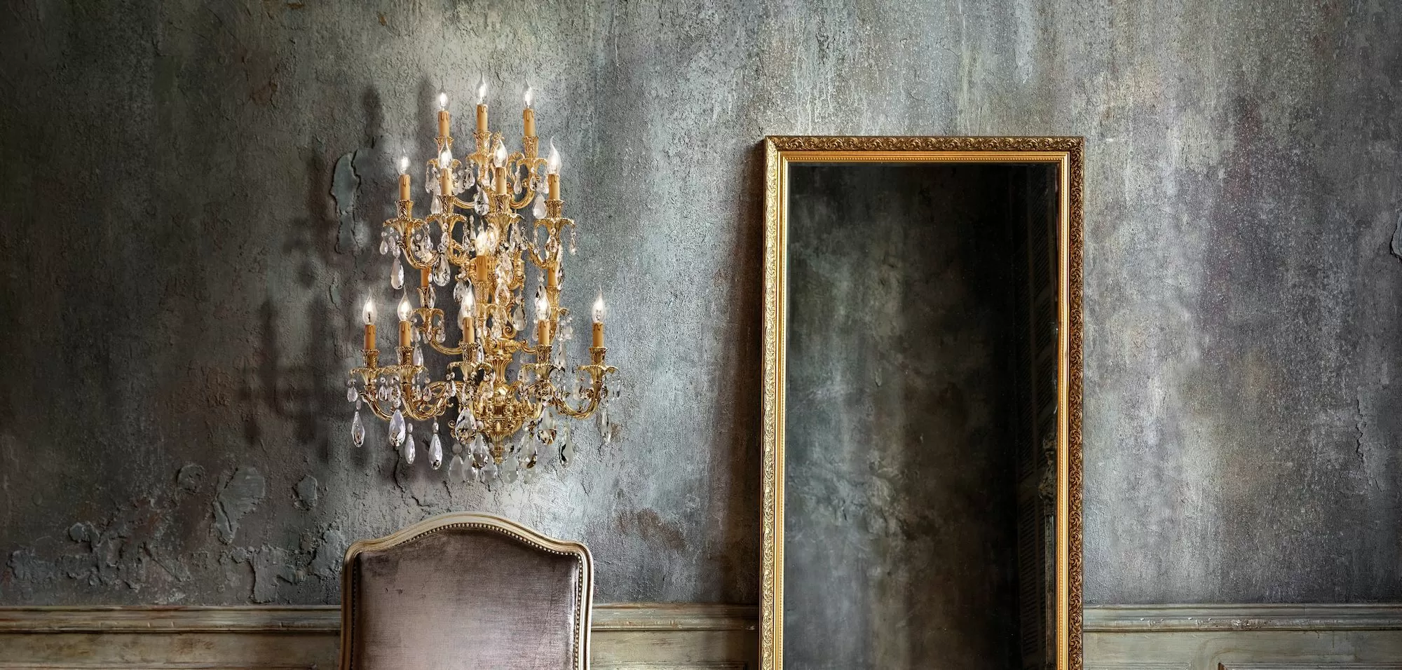 French gold wall light 798 / A15-SH / G - Caesar | Wall | Lighting | Possoni