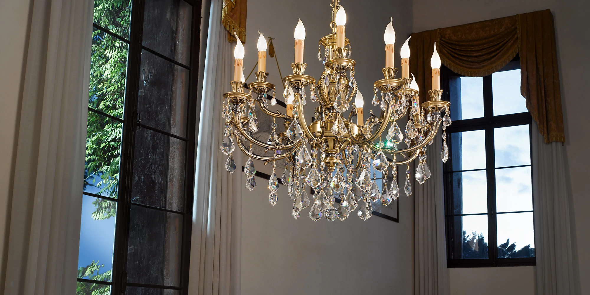 Lampadario satinato 888/8+4-SH/P - Windsor | Sospensione | Illuminazione | Possoni