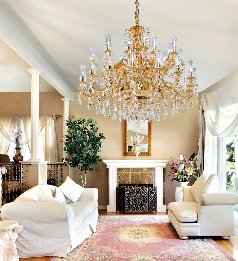 Pure gold chandelier 830/60-SH / G30 - Howard | Suspension | Lighting | Possoni