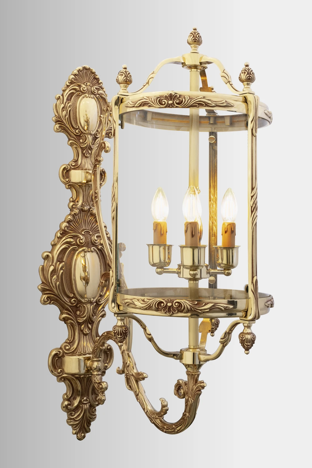 Customizable classic brass lantern chandelier 448-452 - Emily