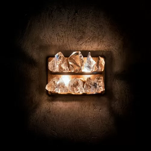 Gradient satin finish pure gold wall light with 1090 / A2 glasses - Icicles | Wall | Lighting | Possoni