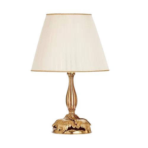 French gold table lamp with pleated organza lampshade 330 / LP - Sibilla | Table | Lighting | Possoni