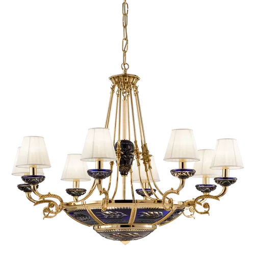 Gradient pure gold chandelier 3999/6 + 8 - Michelangelo | Suspension | Lighting | Possoni