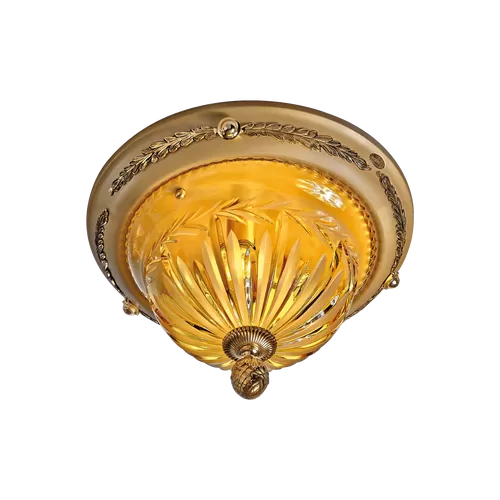 Sandblasted pure gold ceiling lamp 430 / PLP - Amber | Ceiling | Lighting | Possoni
