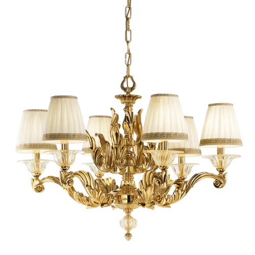 Gradient pure gold chandelier 550/6 - Lucilla | Suspension | Lighting | Possoni