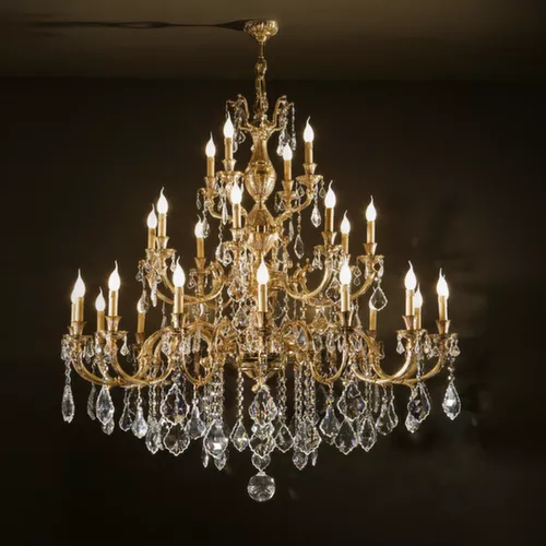 Lampadario oro francese 888/16+8+4-SH/P - Windsor | Sospensione | Illuminazione | Possoni