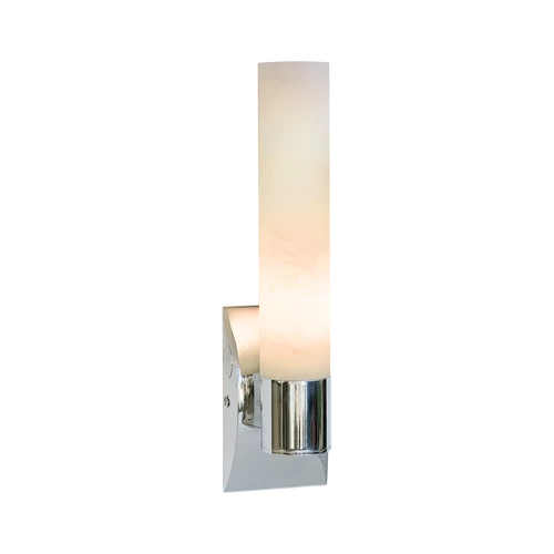 Chrome wall light with alabaster 2000 / A1 - Tube | Wall | Lighting | Possoni