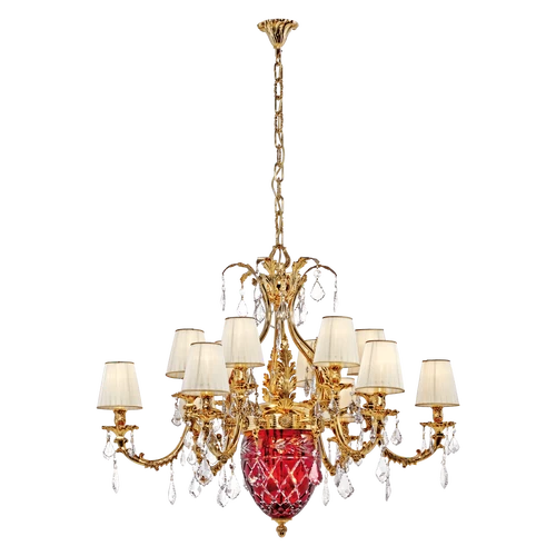 Люстра 4400/12 + 3-SH с градиентом из чистого золота - Lara | Подвеска | Освещение | Possoni