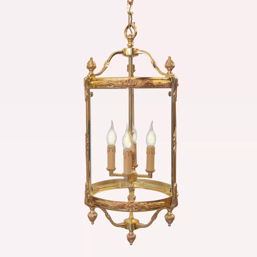 French Gold Lantern 449 / 4T - Emily | Suspension | Lighting | Possoni