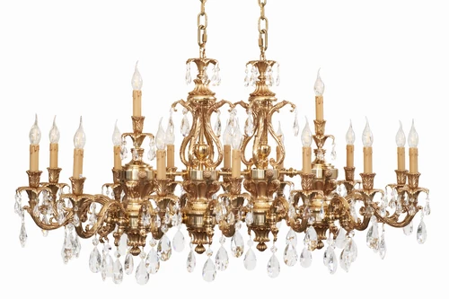 Lampadario oro francese 797/14+2-SH/G - Wellington | Sospensione | Illuminazione | Possoni