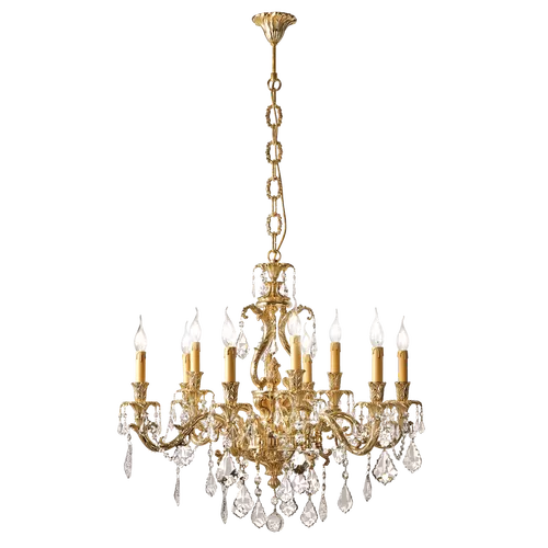 French gold chandelier 790/6 + 3-SH / P - Marylin | Suspension | Lighting | Possoni