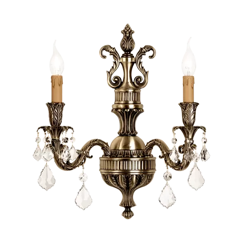 Satin applique with Schoeler crystal plates 790/A2-SH/P - Marylin | Wall | Lighting | Possoni