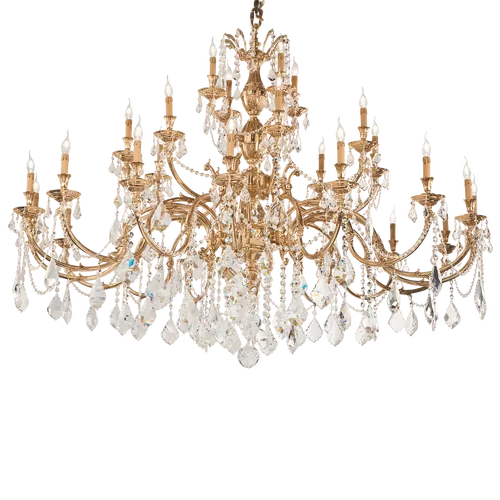 French Gold Chandelier 888 / 28D2-SH / P - Windsor | Suspension | Lighting | Possoni